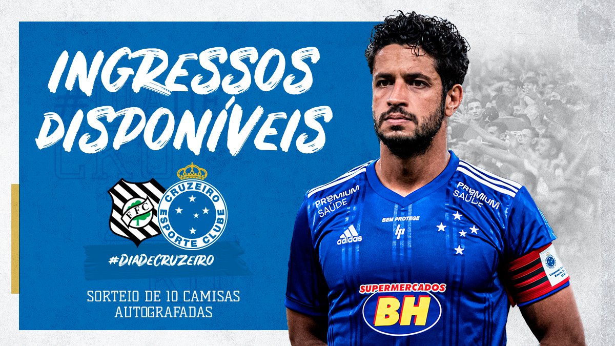 Com sorteio de camisas oficiais, Cruzeiro abre venda de ingressos simbólicos para partida contra o Figueirense