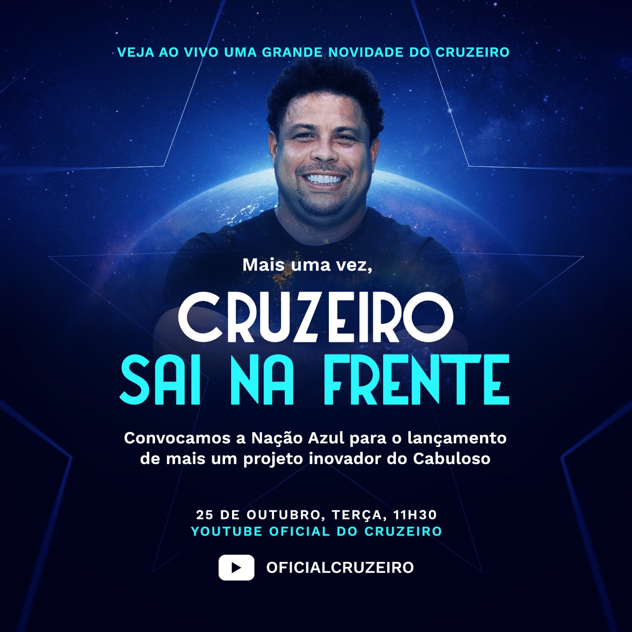 Ronaldo Nazário e Cruzeiro anunciam Big Blue, um dos maiores eventos digitais de clubes de futebol do mundo
