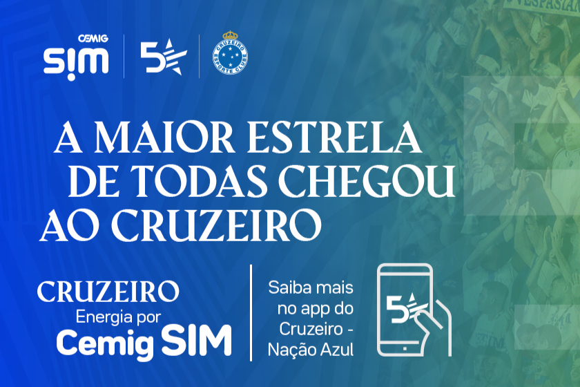Cruzeiro e Cemig SIM firmam parceria que gera economia ao Sócio 5 Estrelas e redução na emissão de CO2 na atmosfera